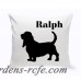 JDS Personalized Gifts Personalized Basset Hound Classic Silhouette Throw Pillow JMSI2526